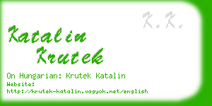 katalin krutek business card